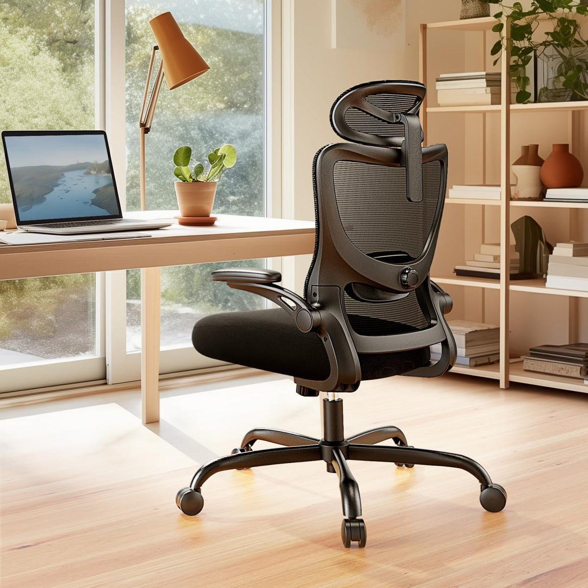 Marsail Mesh Office Chair with Adjustable Headrest & Lumbar Support