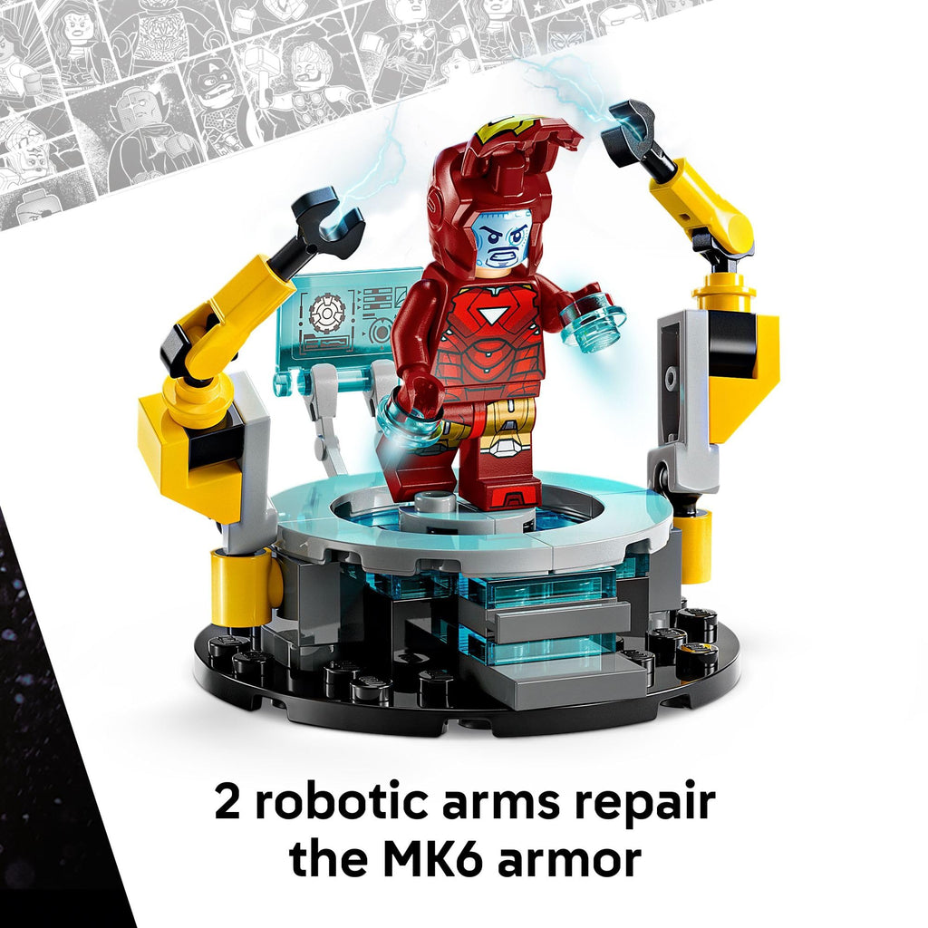 LEGO Marvel Iron Man’s Laboratory: Hall of Armor Building Toy - Marvel Superhero Toy for Kids, Boys and Girls, Ages 8+ - with Minifigures and a Mech - Gift Idea for Birthdays - 76315